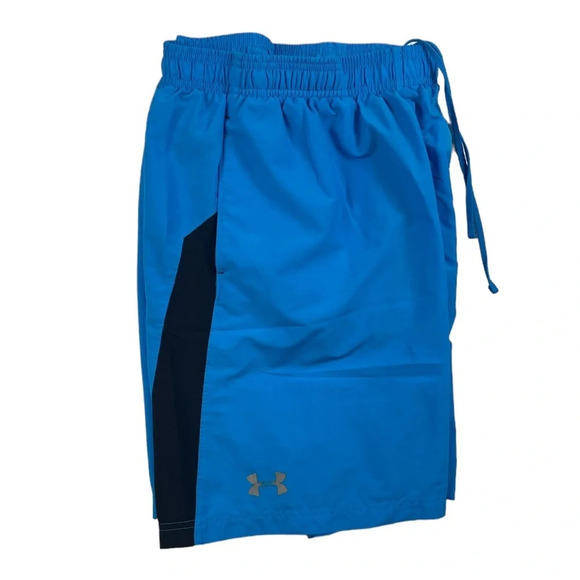 SH696 Mens Under Armour Heat Gear FITTED Performance Workout Shorts w Liner L - Picture 1 of 6